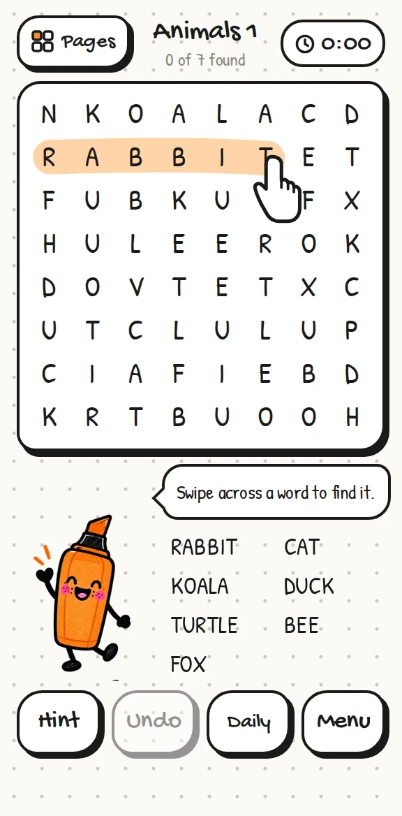 Hila's Word Search screenshot 1